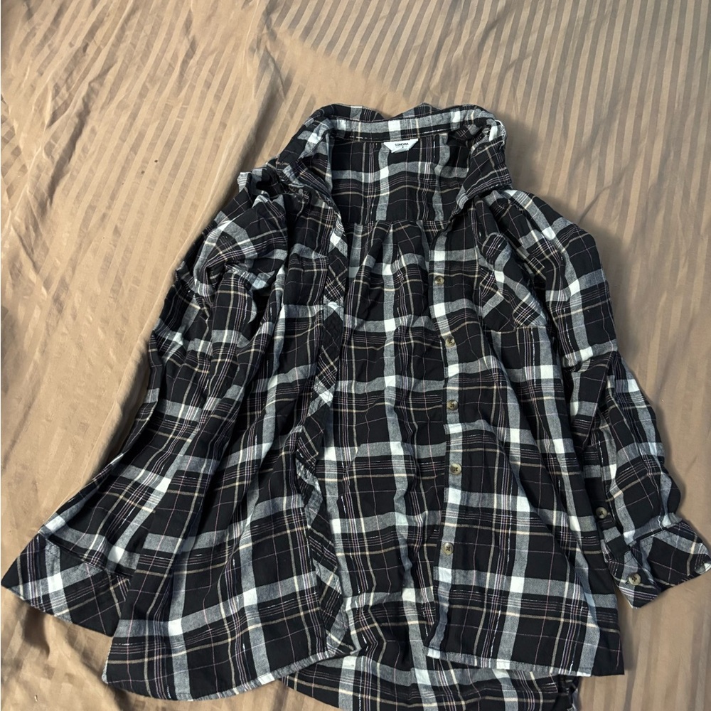 Sonoma Black and White Button Down Shirt XL